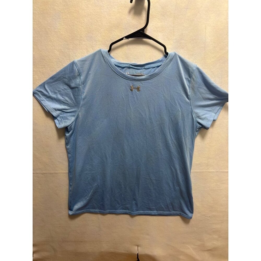 Under Armour Heatgear Loose Fit T Shirt Blue XL Athletic Gym Workout Tee - Picture 1 of 10
